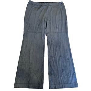 SOFT SURROUNDINGS Black Faux Suede Pull On Pants Women size P XL